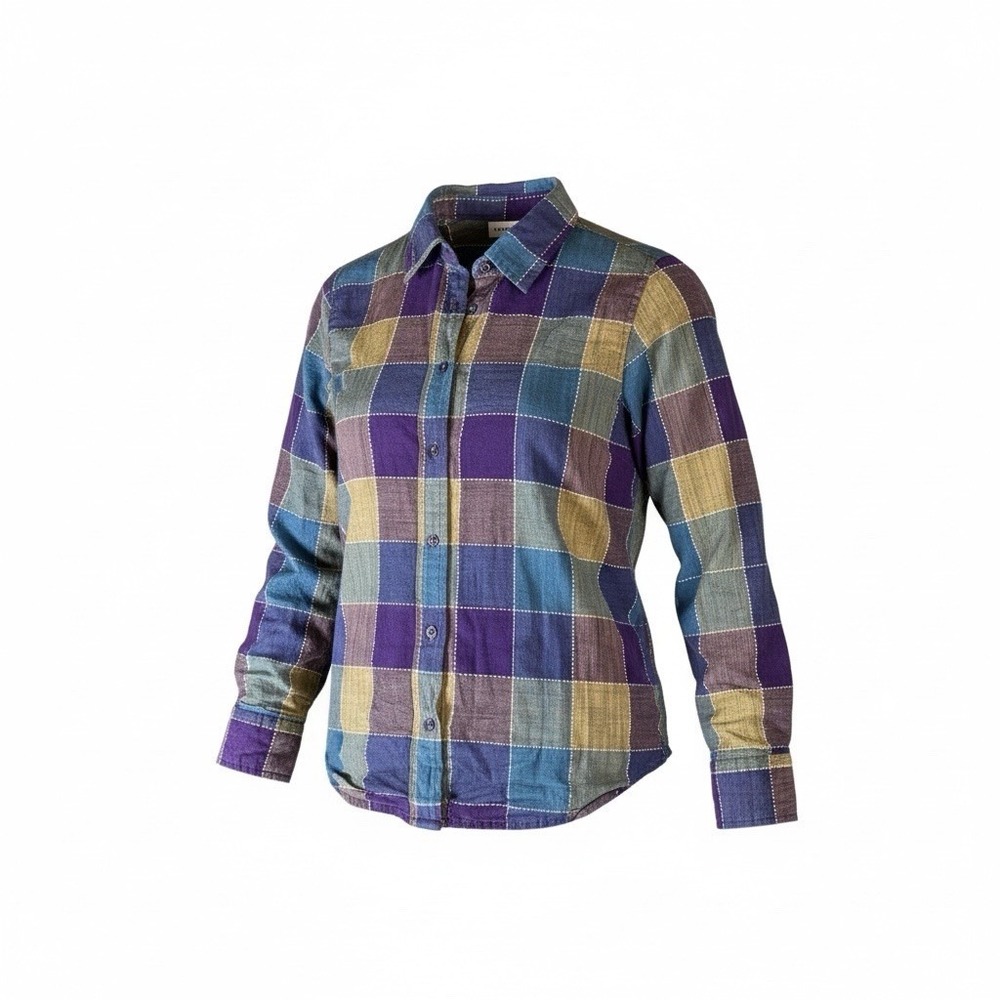 Serengeti Women's 100% Cotton Button Down Multicolor Size Large